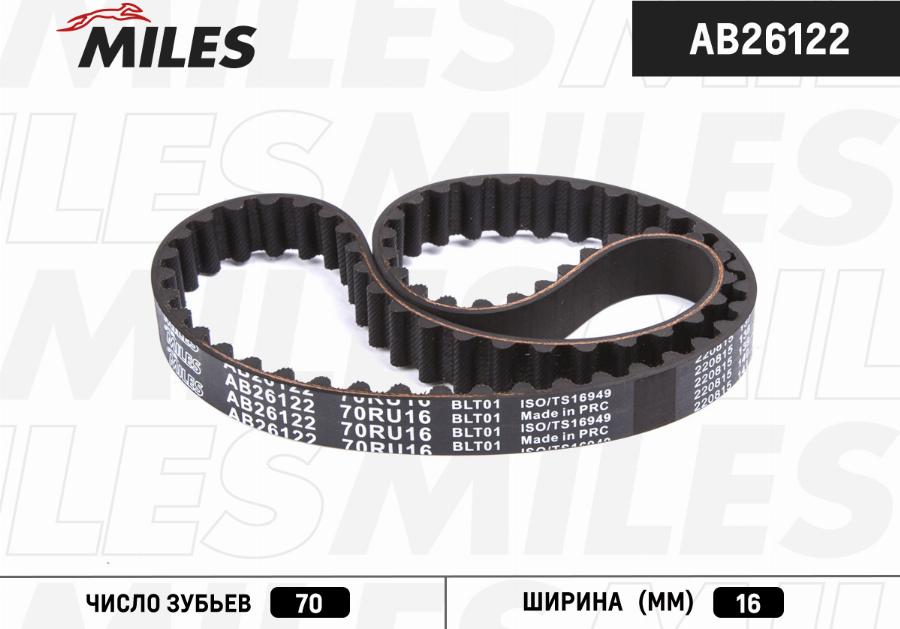 Miles AB26122 - Timing Belt autospares.lv