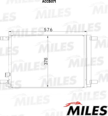 Miles ACCB071 - Condenser, air conditioning autospares.lv