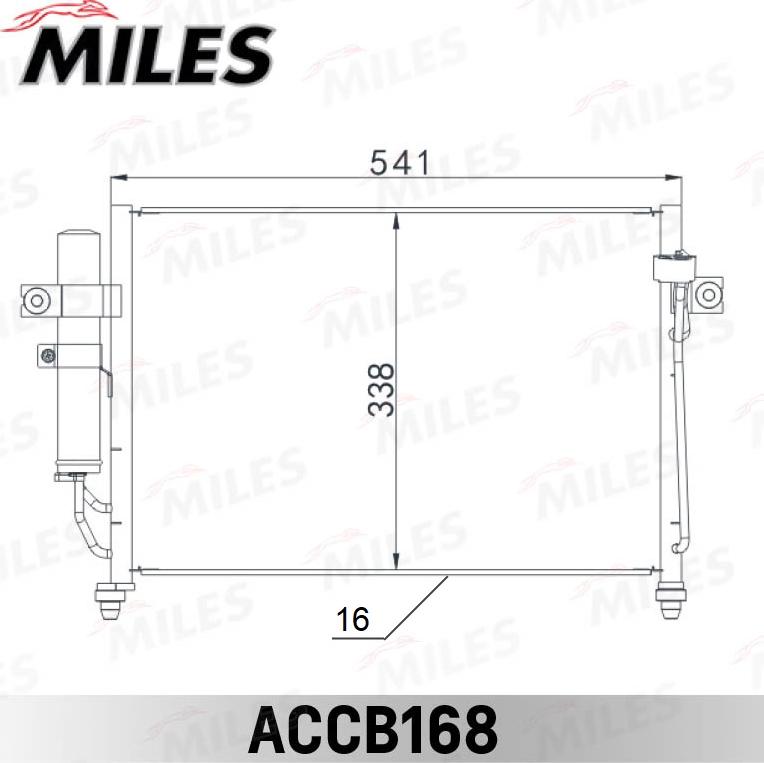 Miles ACCB168 - Condenser, air conditioning autospares.lv