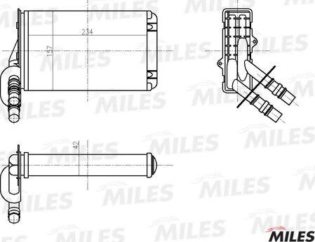 Miles ACHM009 - Heat Exchanger, interior heating autospares.lv