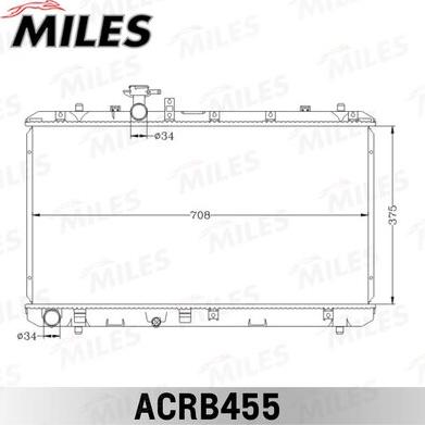 Miles ACRB455 - Radiator, engine cooling autospares.lv