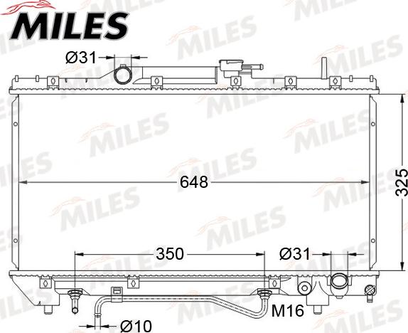 Miles ACRB592 - Radiator, engine cooling autospares.lv