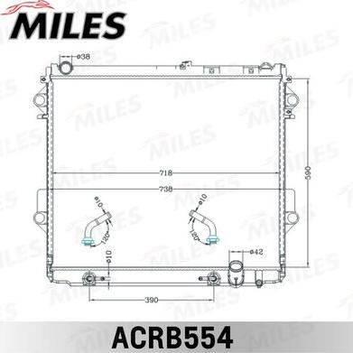 Miles ACRB554 - Radiator, engine cooling autospares.lv