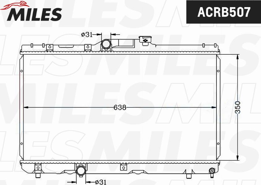 Miles ACRB507 - Radiator, engine cooling autospares.lv