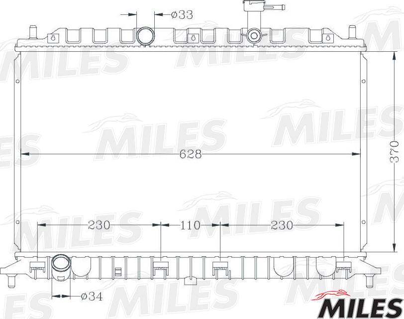 Miles ACRB096 - Radiator, engine cooling autospares.lv