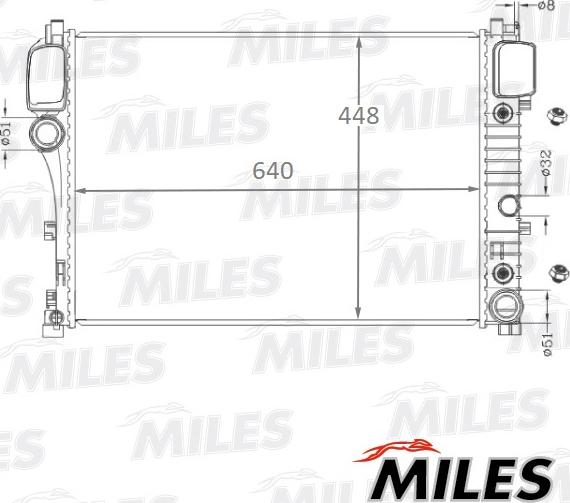 Miles ACRB092 - Radiator, engine cooling autospares.lv