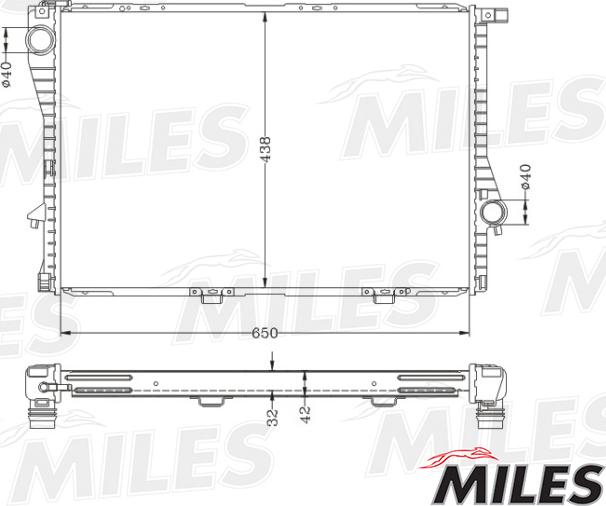 Miles ACRB057 - Radiator, engine cooling autospares.lv