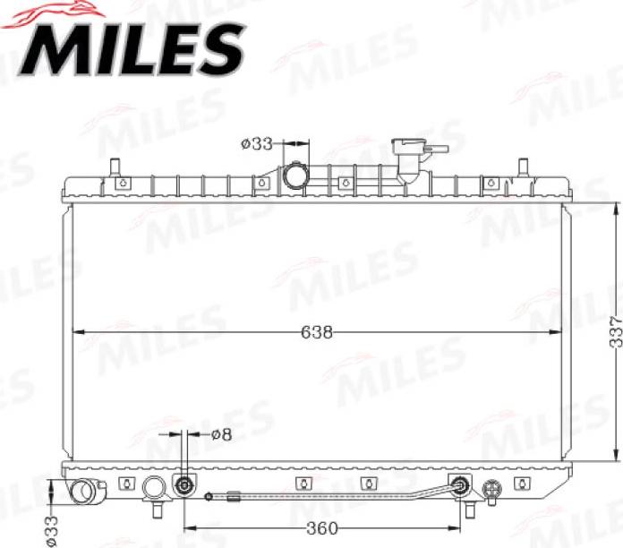 Miles ACRB066 - Radiator, engine cooling autospares.lv