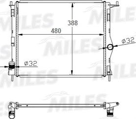 Miles ACRB004 - Radiator, engine cooling autospares.lv