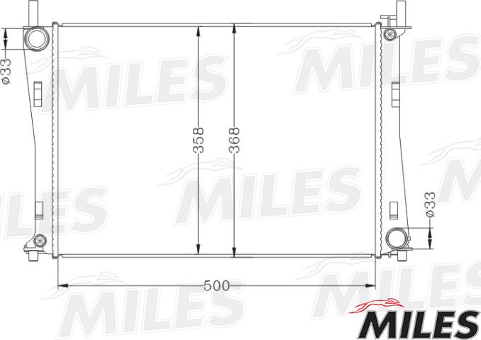 Miles ACRB019 - Radiator, engine cooling autospares.lv