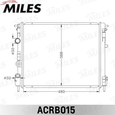 Miles ACRB015 - Radiator, engine cooling autospares.lv