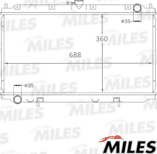 Miles ACRB086 - Radiator, engine cooling autospares.lv