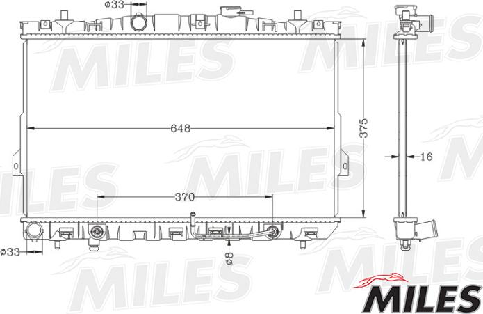 Miles ACRB039 - Radiator, engine cooling autospares.lv