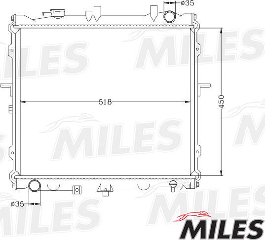 Miles ACRB029 - Radiator, engine cooling autospares.lv