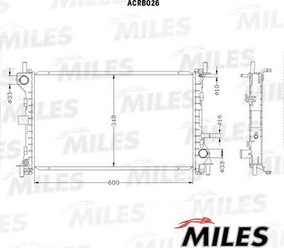 Miles ACRB026 - Radiator, engine cooling autospares.lv