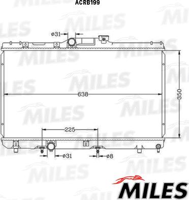 Miles ACRB199 - Radiator, engine cooling autospares.lv