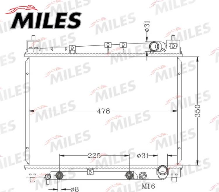 Miles ACRB142 - Radiator, engine cooling autospares.lv