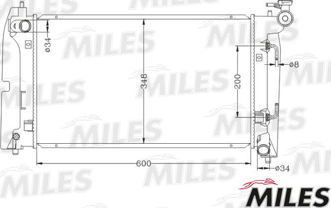 Miles ACRB105 - Radiator, engine cooling autospares.lv