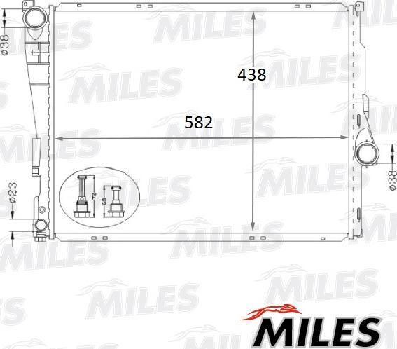 Miles ACRB102 - Radiator, engine cooling autospares.lv