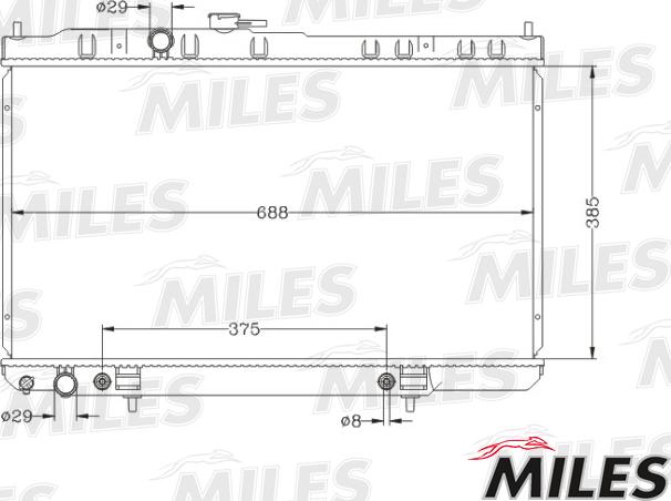 Miles ACRB107 - Radiator, engine cooling autospares.lv