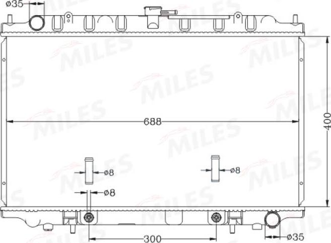 Miles ACRB117 - Radiator, engine cooling autospares.lv