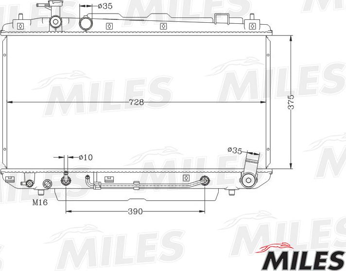 Miles ACRB129 - Radiator, engine cooling autospares.lv