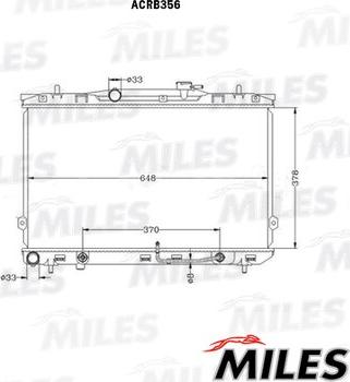 Miles ACRB356 - Radiator, engine cooling autospares.lv