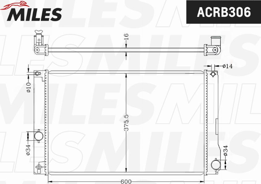 Miles ACRB306 - Radiator, engine cooling autospares.lv