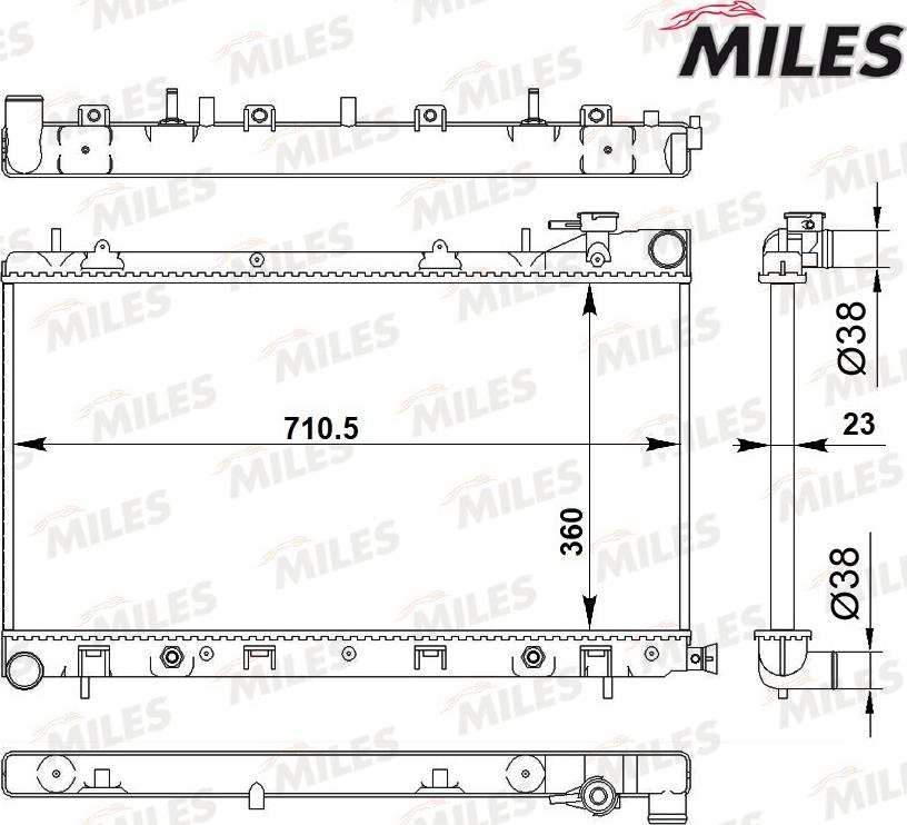 Miles ACRB300 - Radiator, engine cooling autospares.lv