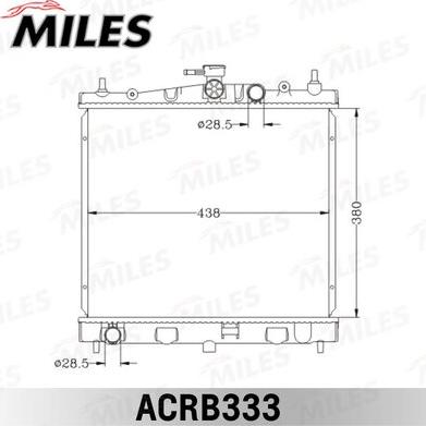 Miles ACRB333 - Radiator, engine cooling autospares.lv