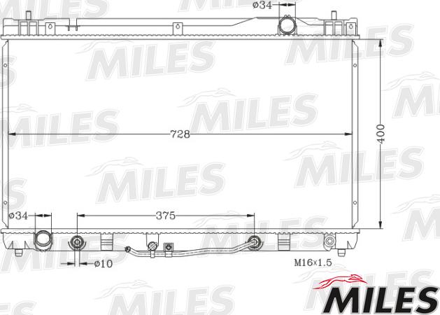 Miles ACRB370 - Radiator, engine cooling autospares.lv