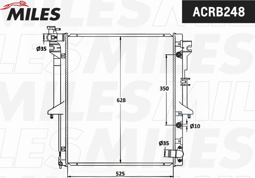 Miles ACRB248 - Radiator, engine cooling autospares.lv