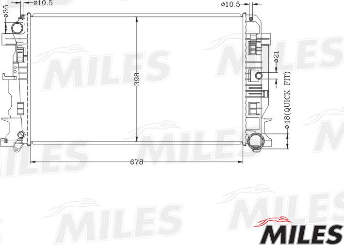 Miles ACRB200 - Radiator, engine cooling autospares.lv