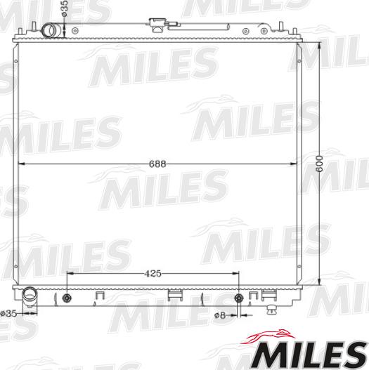 Miles ACRB216 - Radiator, engine cooling autospares.lv