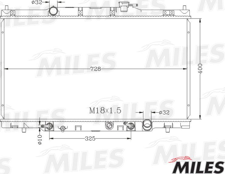 Miles ACRB211 - Radiator, engine cooling autospares.lv