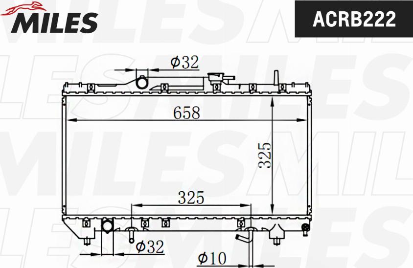 Miles ACRB222 - Radiator, engine cooling autospares.lv