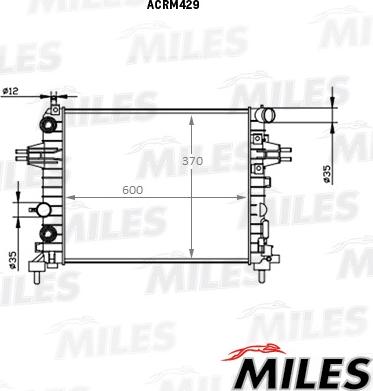 Miles ACRM429 - Radiator, engine cooling autospares.lv