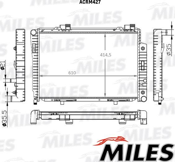 Miles ACRM427 - Radiator, engine cooling autospares.lv