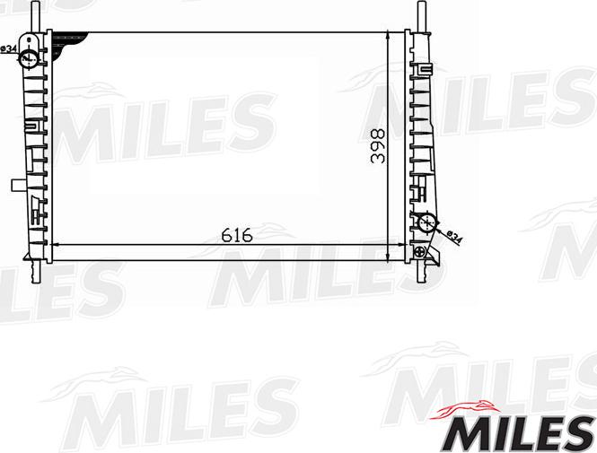 Miles ACRM045 - Radiator, engine cooling autospares.lv