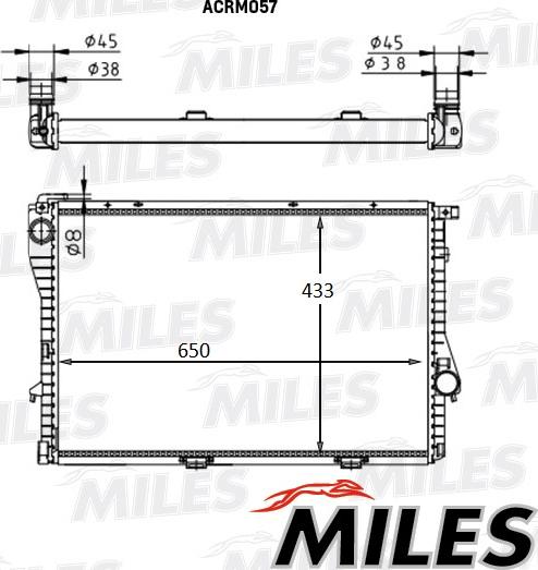 Miles ACRM057 - Radiator, engine cooling autospares.lv