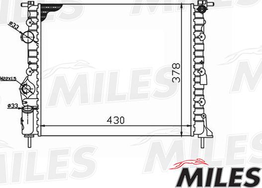 Miles ACRM006 - Radiator, engine cooling autospares.lv