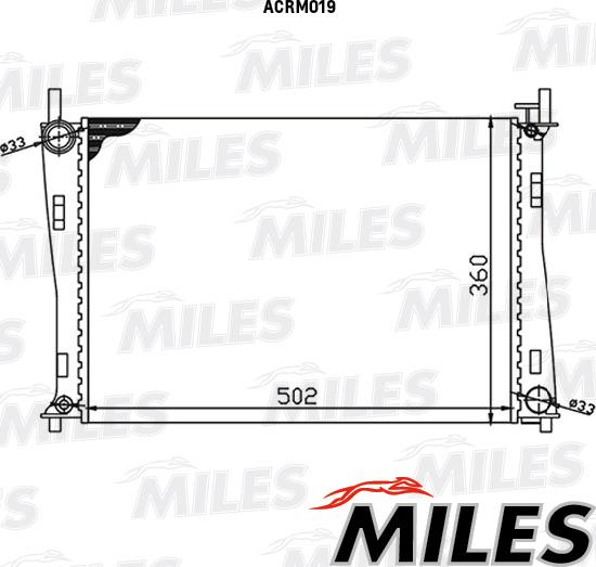 Miles ACRM019 - Radiator, engine cooling autospares.lv