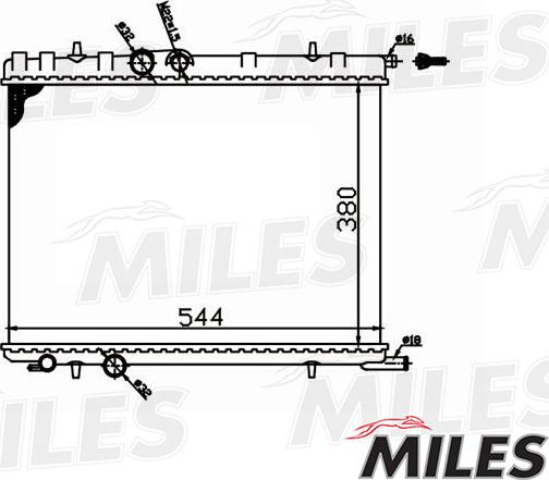 Miles ACRM010 - Radiator, engine cooling autospares.lv