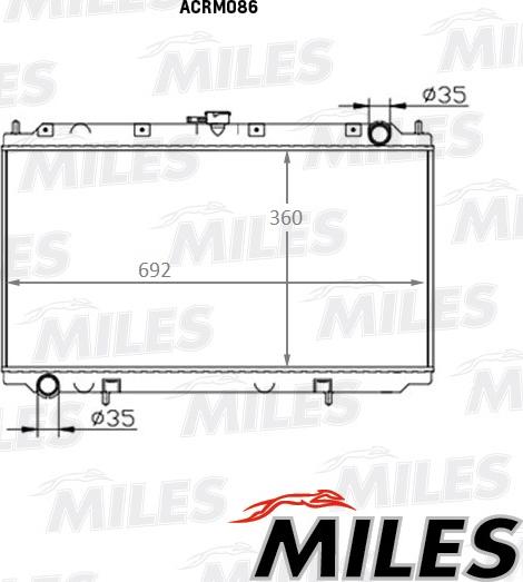 Miles ACRM086 - Radiator, engine cooling autospares.lv