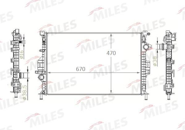 Miles ACRM081 - Radiator, engine cooling autospares.lv