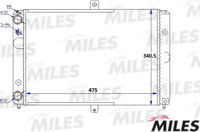 Miles ACRM036 - Radiator, engine cooling autospares.lv