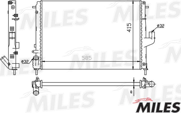 Miles ACRM037 - Radiator, engine cooling autospares.lv