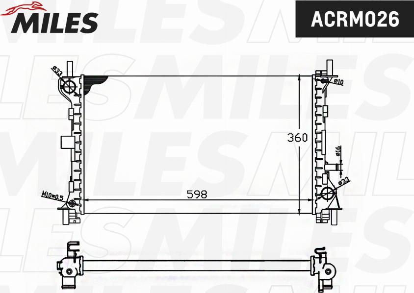 Miles ACRM026 - Radiator, engine cooling autospares.lv