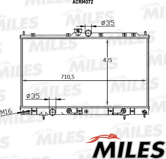 Miles ACRM072 - Radiator, engine cooling autospares.lv