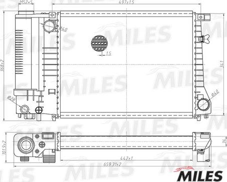 Miles ACRM126 - Radiator, engine cooling autospares.lv